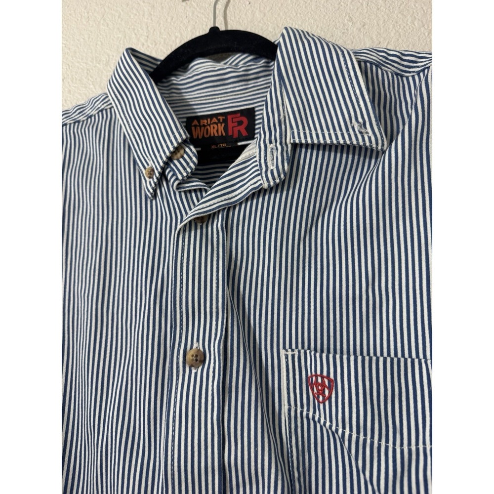 Ariat Fr Work Shirt Mens Xl Flame Resistant Welding Rugged Outdoor Fire
